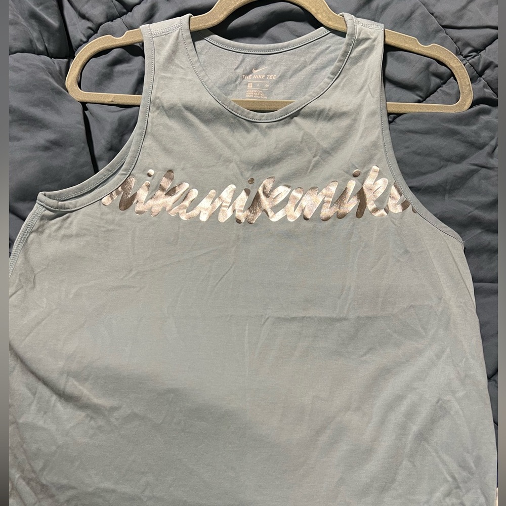 Gently used Nike tank, dry, fit, baby blue